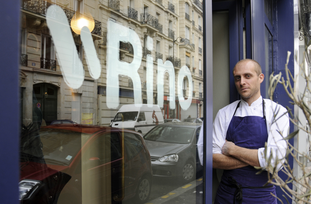 Le chef Giovanni Passerini dans son restaurant Rino, pour le magazine Saveurs